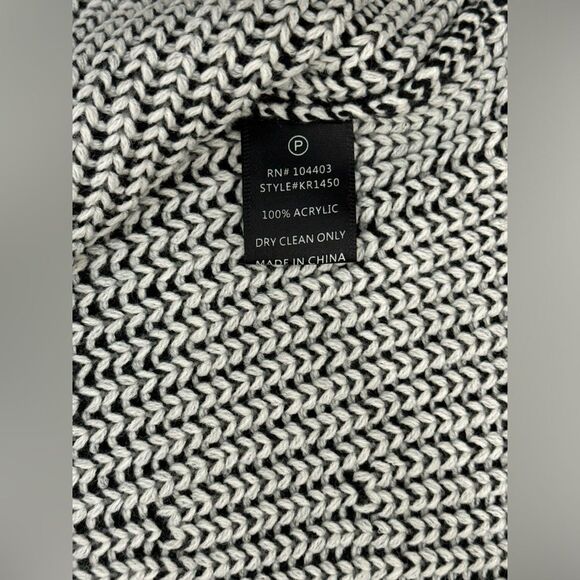J.O.A. Los Angeles Knitted Fit & Flare Black White Knee Length Dress Sz M EUC - Picture 8 of 15